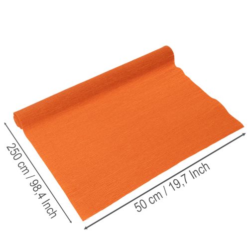 Papel crepé para floristería, rollo naranja, 50x250cm | Floristik24.es