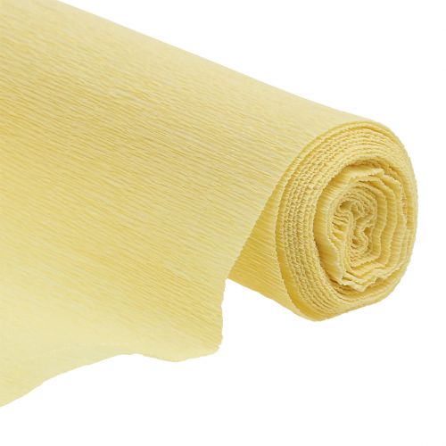 Floristik24 Floreria papel crepe amarillo pastel 50x250cm