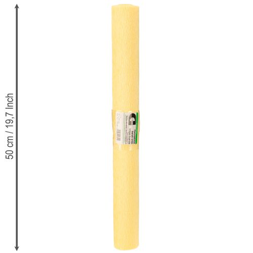 Artículo Floreria papel crepe amarillo pastel 50x250cm