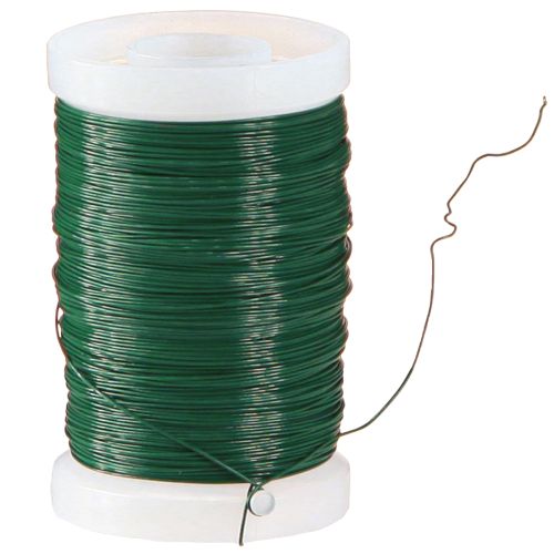 Artículo Alambre de floristería alambre decorativo alambre de mirto verde 0,30 mm 100 g 3 piezas