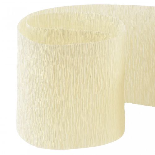 Artículo Crepe de flores crema champagne A10cm L250cm 2uds