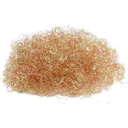 Artículo Oropel de pelo de flores dorado, cobre 200g