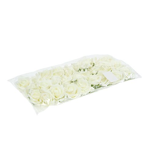 Artículo Rosa foam Ø6cm crema 27uds