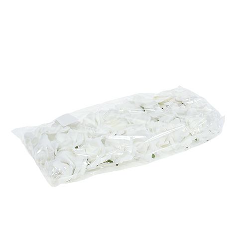 Artículo Rosa de espuma Ø6cm blanca 27 piezas