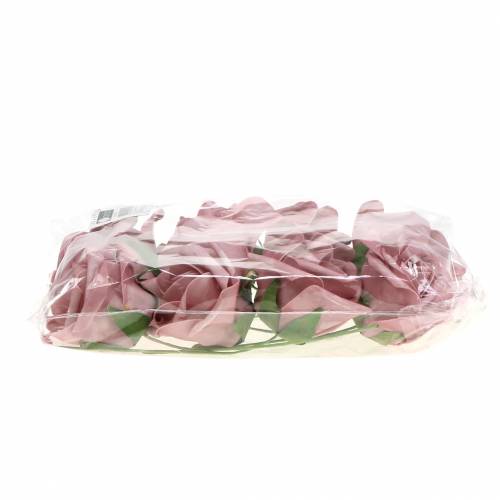 Artículo Rosa de foam Ø10cm rosa viejo 8uds