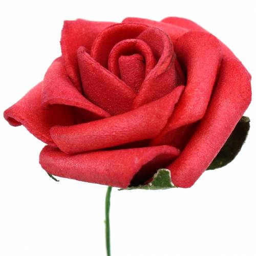 Artículo Rosa de foam Ø3,5cm diferentes colores 48 uds.