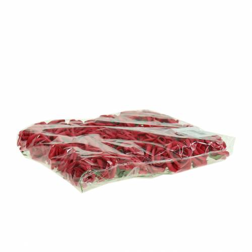 Floristik24 Rosa de espuma Ø3,5cm roja 48 piezas