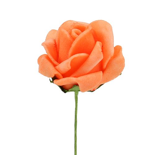Artículo Rosa de espuma Ø 3,5 cm naranja 48 piezas