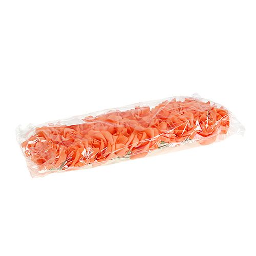 Artículo Rosa de espuma Ø 6cm naranja 27 piezas