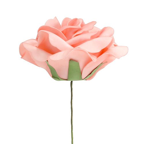 Floristik24 Rosa Foam Rosa Foam Rosa Salmón Ø15cm 4uds
