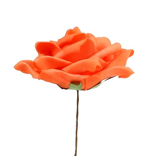 Artículo Rosas de espuma naranja Ø15cm 4pcs