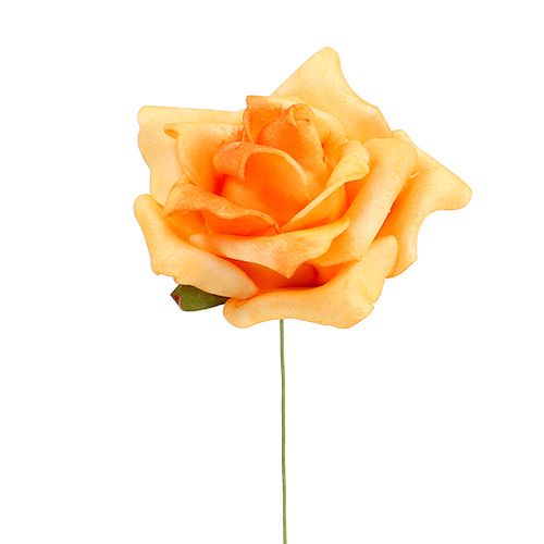 Floristik24 Rosa de espuma Ø6cm naranja claro 27 piezas