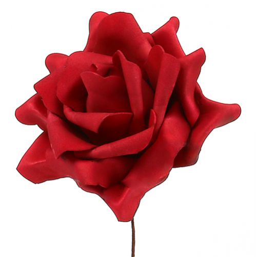 Floristik24 Rosa espuma espuma rosa roja Ø15cm 4pcs