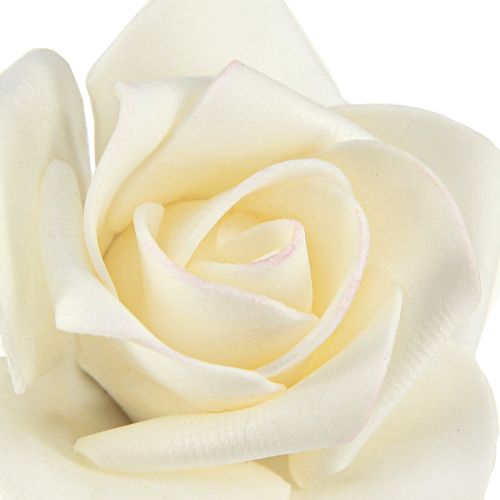 Artículo Rosas de espuma Vainilla Rosas artificiales Ø6cm 27 uds