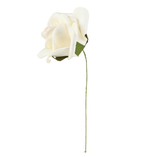 Artículo Rosas de espuma Vainilla Rosas artificiales Ø6cm 27 uds