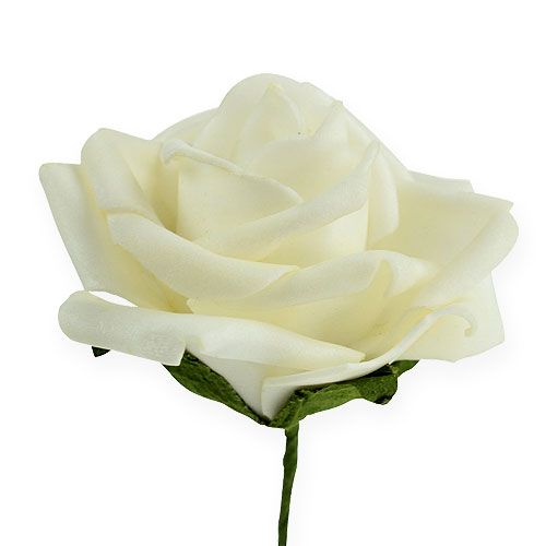 Artículo Rosa foam Ø6cm crema 27uds