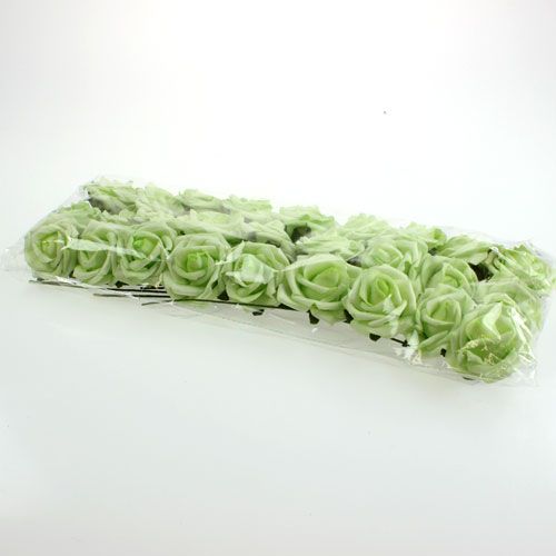 Floristik24 Rosa foam Ø 6cm verde 27p