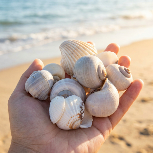 Artículo Caracoles y conchas - Acentos decorativos marítimos para una decoración única de espacios - 500 g
