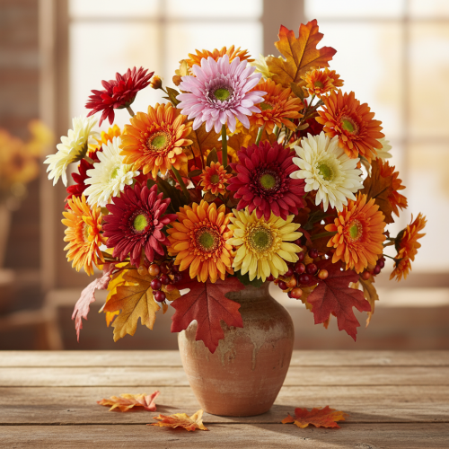 Artículo Flores Artificiales Gerbera Jardín Flores Artificiales Púrpura 47cm