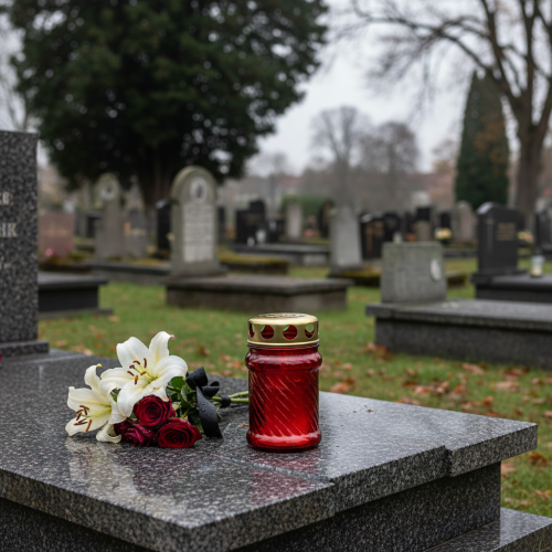 Artículo Vela de tumba a prueba de viento con decoración para una larga duración de combustión en la tumba, 11 cm, 12 piezas