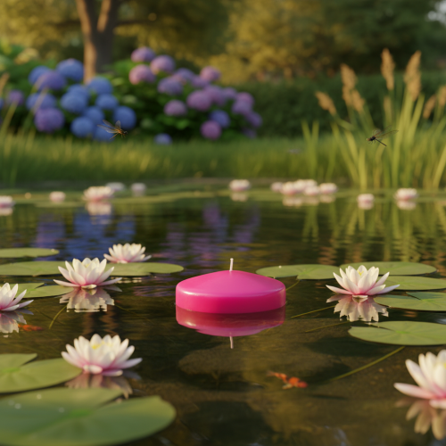 Artículo Vela flotante para decorar mesas festivas de todo tipo, 8 cm, 8 unidades.