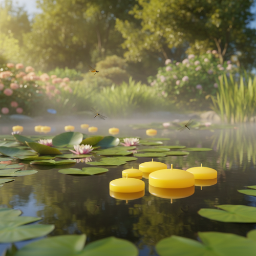 Artículo Vela flotante, elemento decorativo flotante, uso versátil en el hogar y el jardín, 8 cm, 8 unidades