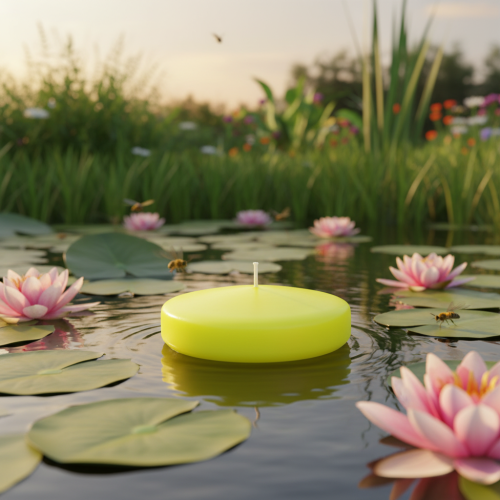 Artículo Vela flotante, opción de decoración versátil para elegantes mesas y eventos, 8 cm, 8 unidades