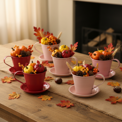 Artículo Vaso de plantación con platillo para jardines creativos, 11 cm, 6 piezas