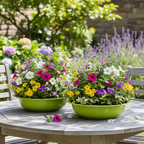 Artículo Bandeja para plantar, ideal para decorar con plantas en el salón, 29 cm, 2 unidades.