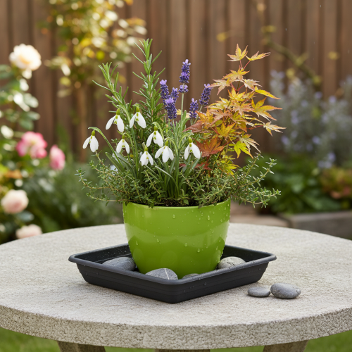 Artículo Posavasos Lara cuadrado 20cm x 20cm antracita 1ud