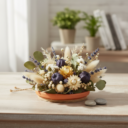 Artículo Posavasos de cerámica, cuenco decorativo de terracota Ø7,5cm