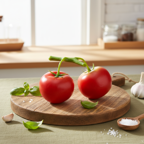 Artículo Tomates Decorativos 2 Tomates Artificiales en Rama Ø6cm L15cm