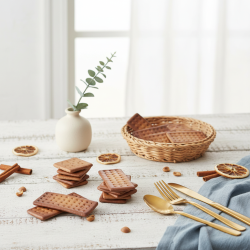 Artículo Galletas decorativas, alimento artificial, 24 piezas, 9 x 4 cm, decoración de mesa, decoración de escaparates, decoración de eventos, accesorios fotográficos