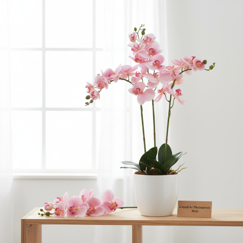 Artículo Orquídea Phalaenopsis artificial 9 flores rosa blanco 96cm