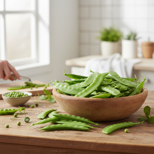 Artículo Guisantes verdes Alimento artificial Verduras 11,5 cm 24 piezas