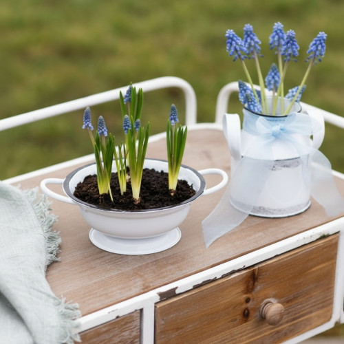 Artículo Bol decorativo de metal, blanco y negro, Ø16,5 cm, H6,5 cm, 4 piezas