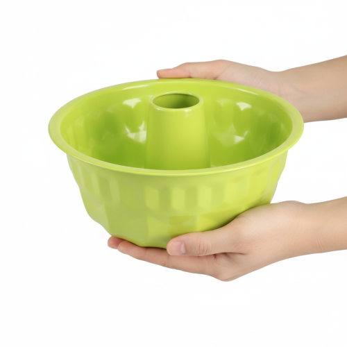 Artículo Molde decorativo metálico para bizcochos Bundt, color verde manzana, Ø23cm H12cm