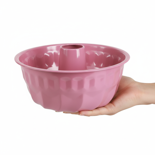 Artículo Bol decorativo de metal, molde para hornear, molde para bizcocho Bundt, rosa, Ø23cm, H12cm