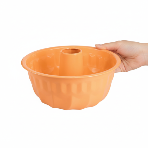 Artículo Molde decorativo de metal para hornear bizcocho Bundt de naranja, Ø23cm, H12cm.