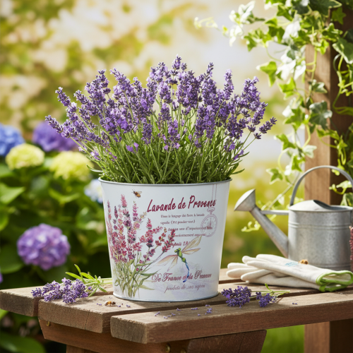 Artículo Maceta metálica, color lavanda, Ø21cm H18cm