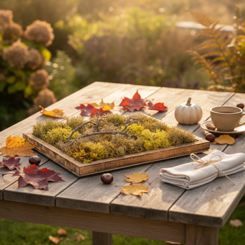 Artículo Cuadro de musgo, cuadro de musgo real con marco, conservado, 40×30 cm