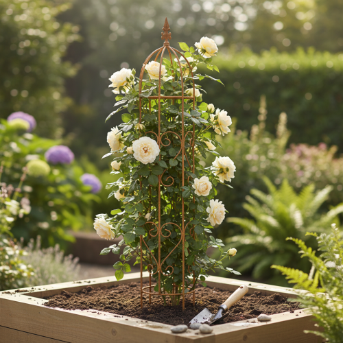 Artículo Enrejado de jardín, soporte para rosales y otras plantas trepadoras, diseño de jardín ideal, 108 cm, juego de 2.