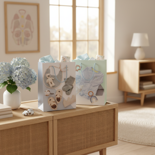 Artículo Bolsa de regalo para bebé niño - Ideal para regalos de nacimiento - 23 cm - 2 unidades