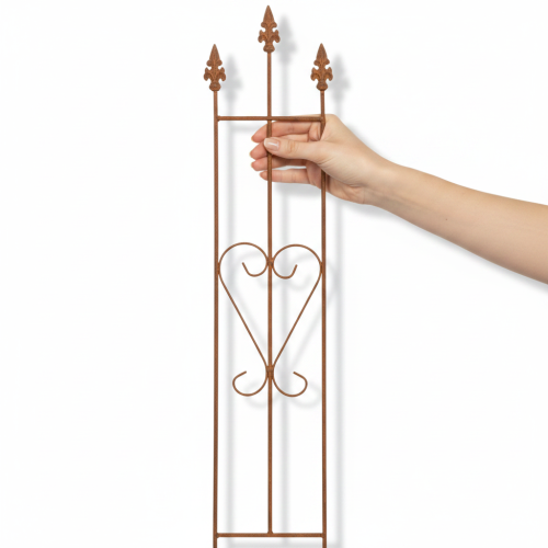 Enrejado de jardín, soporte decorativo en forma de corazón para plantas trepadoras, 98 cm. | Floristik24.es