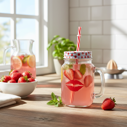 Vaso con tapa y asa Ø7cm H13.5cm | Floristik24.es