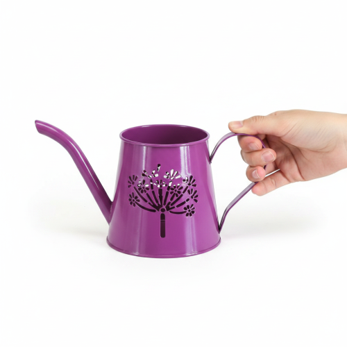 Regadera decorativa, metal morado, diseño bohemio, diseño de diente de león, 12 cm de alto, 2 piezas | Floristik24.es