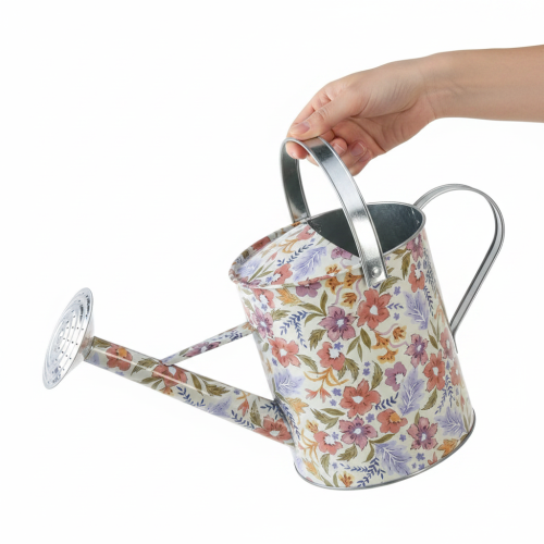 Regadera decorativa de metal, maceta vintage para flores, Ø18cm | Floristik24.es