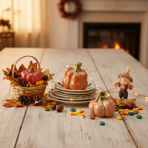 Juego de calabazas: Calabazas decorativas pequeñas para decoración otoñal, 5 cm, 3 piezas | Floristik24.es