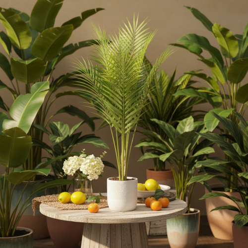 Rama de palma artificial, planta artificial para arreglos florales, 90 cm | Floristik24.es