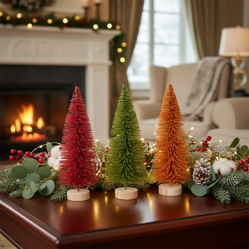 Árbol de Navidad artificial, árbol decorativo para mesa, 31 cm, 3 piezas | Floristik24.es